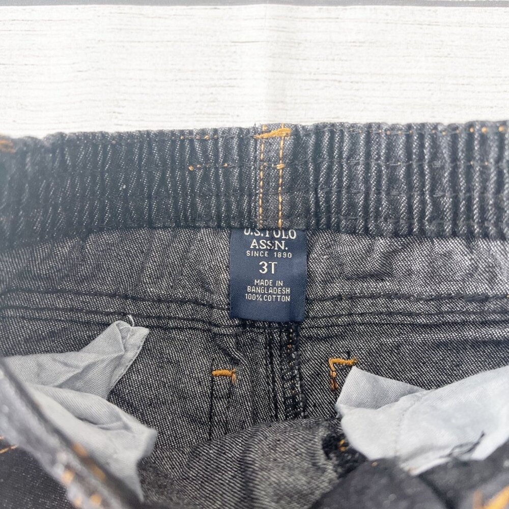 U.S. Polo Assn. Toddler Boy Dark Wash Jeans Straight Leg Denim Pants NWT 3T - Picture 2 of 3